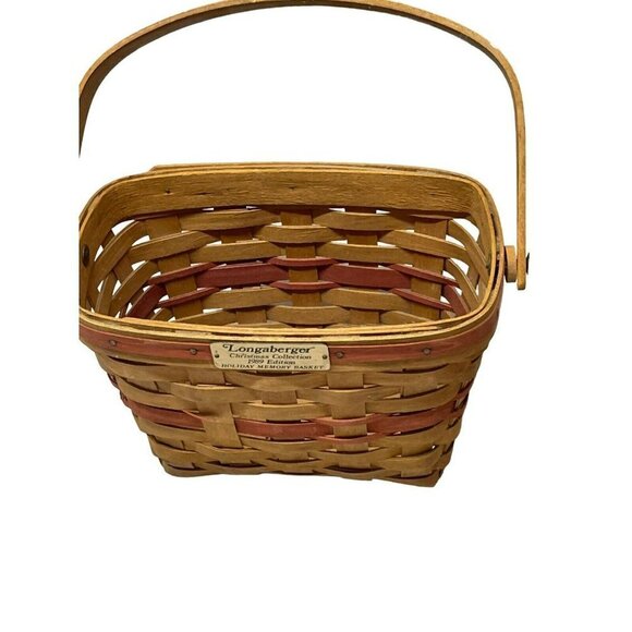 Longaberger Christmas Collection 1989 Edition Red Holiday Memory Basket - Picture 4 of 12